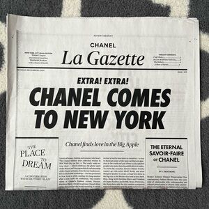 CHANEL La Gazette newspaper as seen in Matthieu Blazy famous subway show